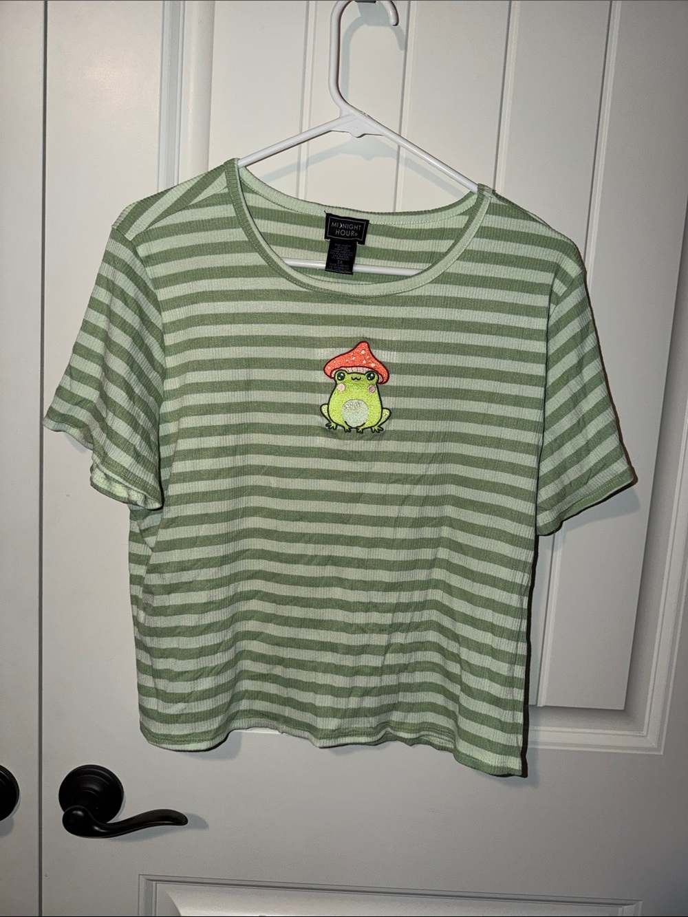 Frog Mush Hat Striped Baby Tee Plus Size